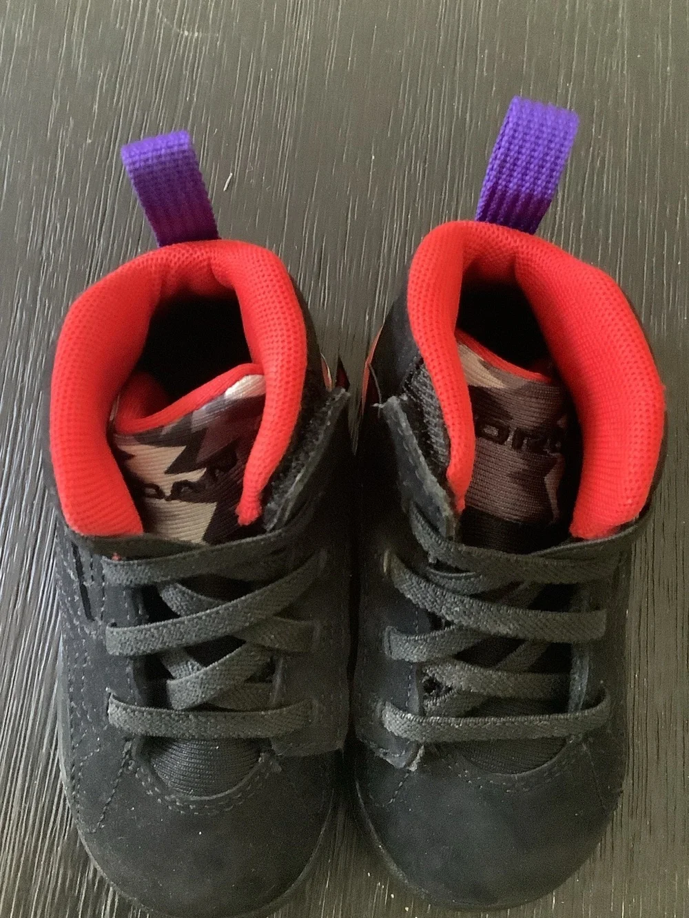 Jordan Kids Black, Red & Purple High-Top Sneakers